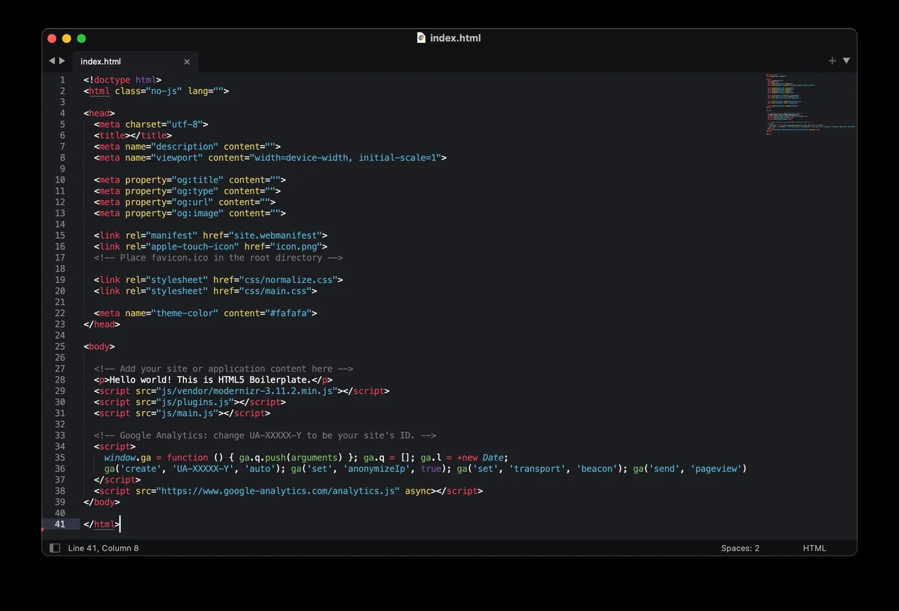 An Old Hope syntax highlighting theme