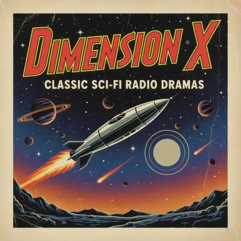 X Minus One podcast cover, the continuing Dimension X feed