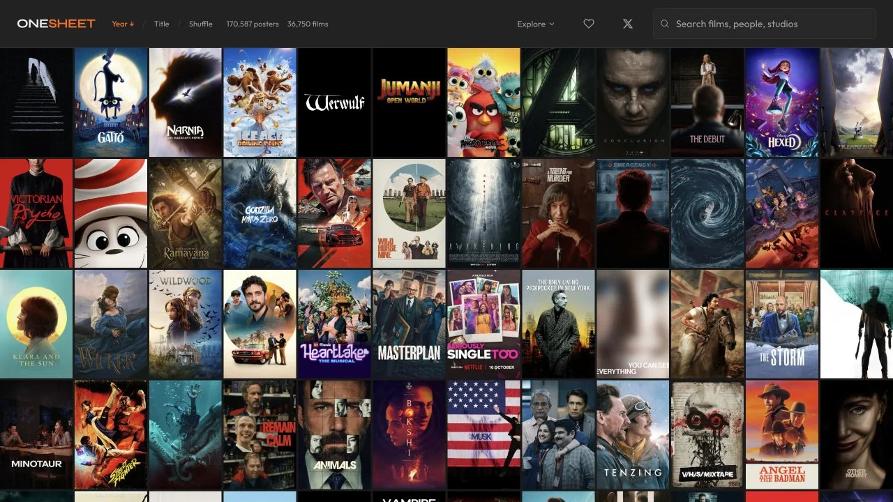 OneSheet’s wall of movie posters