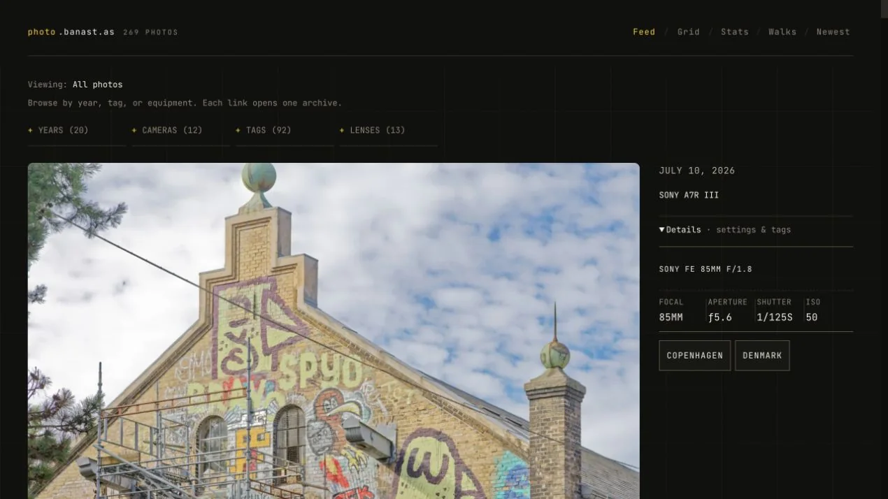 The photography archive with a selection of photographs